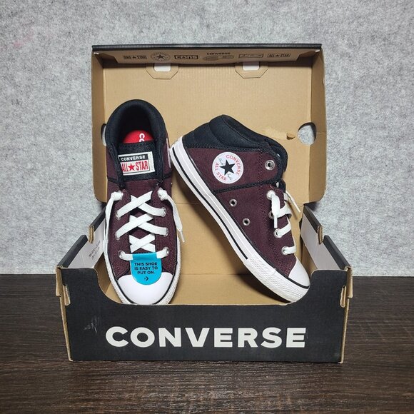 NIB Converse Chuck Taylor All Star Axel Mid Shoe Big Kids Sz 3 in Bloodstone - Picture 1 of 8